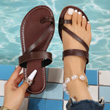 Breakj Outer-Wearing Toe Flat-Bottom Slippers Women Southeast Asia Retro Light Beach Cool Drag