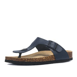 Men Cork Slippers PU Leather Men's Sandals Fashion Flip Flops For Men Mule Clogs Slippers