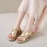 Breakj One Foot Pedal Sports Roman Sandals Women 2024 Summer Platform Retro Casual Fashion Beach Cool Drag