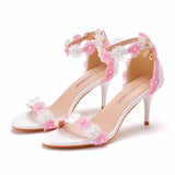 Breakj Cm With Light Mouth Fine Heel Sandals Bead Size Summer Sandals Wedding Dress High Heel