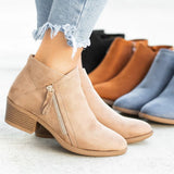 Women Ankle Boots Dropshipping Autumn Low Heels Leopard Boots Platform Sexy Ladies Khaki Pumps Boots Shoes 2021 New