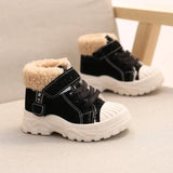Warm Martin Boots Winter New Boys Plus Thicken Velvet Cotton Shoes Girls Waterproof Short Boots Baby Cotton