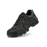 Work Safety Shoes Steel Toe Men And Women Fashion Anti-smashing Fashion Boots Black Breathable Comfortable Sports