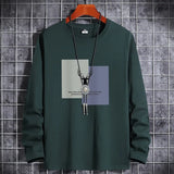 sleeve t-shirt men's Pure Cotton autumn and winter new fashion brand T-shirt bottom Shirt Large Men's T-shirt autumn