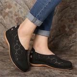 Women Sandals Soft Leather Wedges Shoes For Women Summer Sandals Casual Shoes Female Low-heel Hollow Out