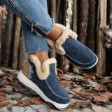 New Thick Bottom Snow Boots Women Add Velvet And Thick Hair Warm Large Size Sewing Bag Women's Cotton