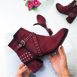 Women Shoes Sexy Ankle Boots Zipper Short Boots High-heel Fashion Pointed Square Heel Europe Shoes Woman Plus Size