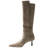 Breakj New Autumn And Winter Boots Pointed High Heel Large Size Thin Boots Two Wear Western Fashion Knight Boots