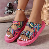 Breakj Thick Bottom Slippers Women Women Women Slippers Large Belt Buckle Soft Base Color Slippers