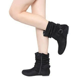 And Winter New 43 Large Flat Bottom Belt Buckle Women's Short-Eyed Zip Round Head Women's