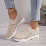 Summer New Large-Size Single-Shoe Women's Thick Bottom Slope And Sports Wind Casual Flying