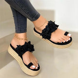 2022 Hot Sales Woman Sandals Platform Flower Slipper Casual Beach Flip Flops Sandals Women Summer Sexy High Heel