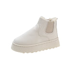Breakj Snow Boots Women Winter New Anti-Slip Thick Shortbread Shoes Plus Velvet Warm Cotton Boots