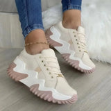 New Breathable Vulcanized Shoes Women Fashion Platform Sneakers Autumn Thick Bottom Low Top Large Size Canvas Casual