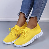 Sneakers 2021 Breathable Knitted Casual Autumn Socks Shoes Lace Up Ladies Shoes Female Students Vulcanized Running