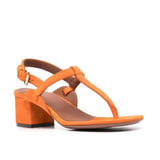 Fashion Clip Toe Sandals Thick Heel T-Belt Large-Size Women's Shoes