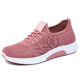 Sneakers Knitted Lace Up Summer Sneakers Women Sock Shoes Light Breathable Female Vulcanized Shoes Ladies Running