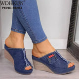 Lady Slope Sandals Women Platform Sandals New Summer Female Fish Mouth Platform High Heels Wedge