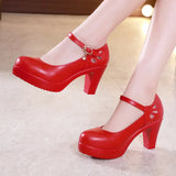 Model Cheongsam T Taiwan Waterproof Platform High Heels Thick Heels Large-Size Professional Work Shoes Show Single Shoe