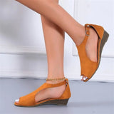 Open Toe Wedges Sandals Woman 2022 Summer Shoes Woman Fashion Gladiator Sandals Buckle Strap Wedges Shoes Casual Solid
