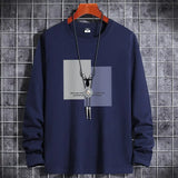 sleeve t-shirt men's Pure Cotton autumn and winter new fashion brand T-shirt bottom Shirt Large Men's T-shirt autumn