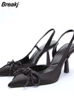 Party Shoe and Bag Set Sexy Heels Shallow Mouth Pointed Pumps Lace-Up Sandals Ladies Slip on Golden Crossdressers