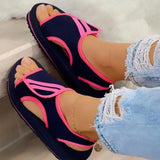 Summer Women Slipper Buckle Decoration Beach Sandals Female Wedge Shoes Lady Outdoor Non-slip Slippers Fashion