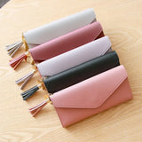 Wallets Small Leather Purse Women Tassel Card Bags For Women 2020 Female Purse Money PU Zipper Clip Daily Lady