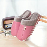 Cotton Slippers Men Home Shoes Simple Platform Winter Warm Non-Slip Women Slippers Lovers Unisex Indoor Bedroom