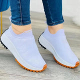 Women Sneakers Knitting Platform Shoes Women Sport Sneaker 2022 New White Zapatillas Mujer Heels Sports Shoes Free