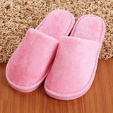 Fur Home Slippers Unisex Indoor Floor Plush Cotton Shoes Cute Candy Colors Women Slippers With Soft Non-slip Bottom
