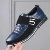 Breakj Fashion Casual Single Shoes Velcro Set Foot Embroidered Men's Leather Shoes Fashion Plus-Size Men's Shoes Wenzhou