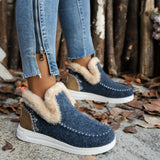 Breakj Plus Size Warm Snow Boots Warm And Thick Autumn And Winter Casual Cotton Shoes Women's Ankle
