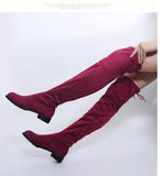 Sexy 3 Colour Thigh High Boots Female Winter Boots Women Over the Knee Boots Flat Stretch Fashion Shoes 2022 New Riding Boots