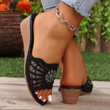 Breakj Summer Plus Size Fashion Wear Diamond Slide Slippers