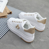 Women Casual Shoes 2022 New Women Sneakers Fashion Breathable PU Leather Platform White Women Shoes Soft Footwears
