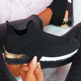 Shoes 2021 Fashion Mesh Platform Sneakers Socks Size 43 Woman Vulcanize Shoes Breathable Socofy Casual Flats Zapatos