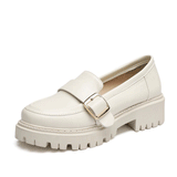 Breakj Head Women's Shoes Retro Single Shoes Loafers Student Shoes Plus Size