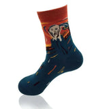 Cotton Socks Funny Oil Painting Fashion Happy Socks Night Winter Male Female Colorful Print Van Gogh Art Sock one