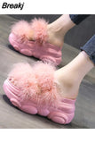 Sandals Comfort Shoes for Women Muffins shoe Clogs With Heel Suit Female Beige New Sports Flat Thick Girls Black Fashion