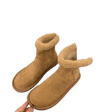 Breakj Fashion Short Tube And Velvet Inside The Boots Foreign Style Fashion Retro British Style Versatile Photos Out Of Hot
