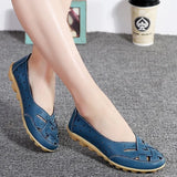 Flats Soft Genuine Leather Flat Shoes Woman Loafers Oxford Shoes For Women White Shoes Moccasins Slipony Plus Size