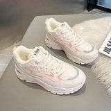Breakj Korean Platform Dad Shoes 2025 Spring New Street Shot Students Running Sneakers Increased Leisure