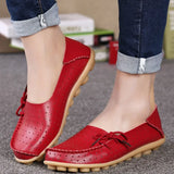 Summer Genuine Leather Shoes Women Butterfly-knot Loafers Women Flats Ballet Autumn Casual Flat Shoes Woman Moccasins