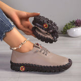Breakj Single Shoes 2025 Autumn New Soft Back Hand Sewing Large-Size Casual Women's One-Legged Lazy