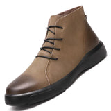 Men Boots Genuine Leather Ankle Boots Men Winter Casual Shoes Men Waterproof Warm Fur Snow Boots for Men Botas
