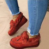 Breakj Autumn And Winter Women's Cotton Boots Plus Thick Low Help To Keep Warm Wool Cotton Shoes