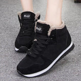 Women Sneakers 2022 Keep Warm Winter Sneakers With Fur Winter Shoes For Women Black Sports Chaussure Femme Couple Tennis