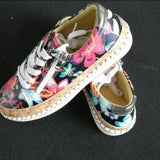 Shoes Women Fall Casual Shoes Flat Plate Shoes Ladies Print 43 Plus Size Loafers Lazy