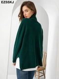 Winter basic oversize thick Sweater pullovers Women 2021 loose cashmere turtleneck Sweater Pullover female Long